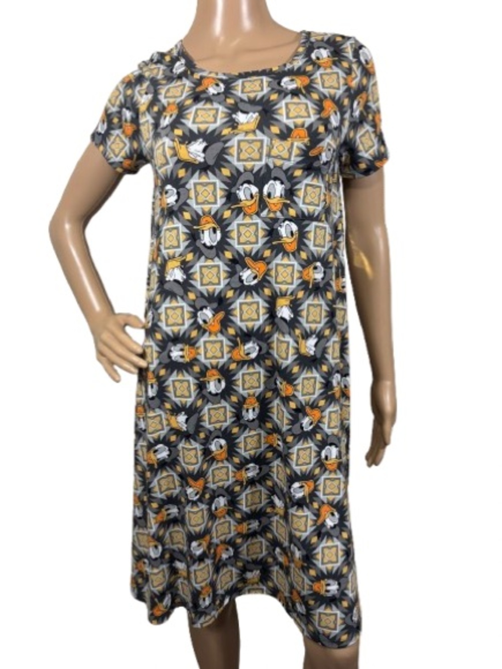 Disney Donald Duck Print Lularoe Carly Dress Size XXS NEW